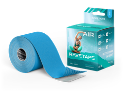 Кинезиотейп RaveTape AIR 5×5 — Голубой (BLUE)