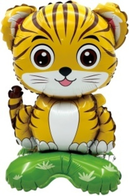 Шар 3D (23""/58 см) Фигура на подставке, Тигренок, 1 шт. в уп. З89