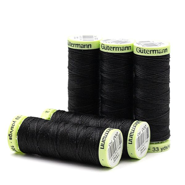 Нитки отделочные Gutermann Top Stitch 30 (30 метров), 5 кат. | _000 черный