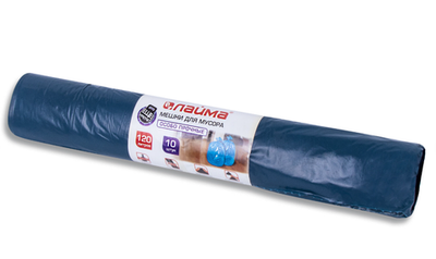 Мешки для мусора 120л/40 мкм., 70х110 см., синие, особо прочные, LAIMA, 10 шт. 601-387