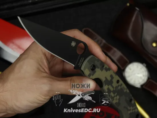 Складной нож Spyderco Military Camo C36GPCMOBK c клинком из стали CPM-S30V, рукоять G10