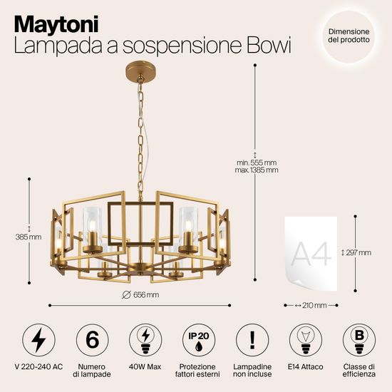 Подвесной светильник Maytoni H009PL-06G