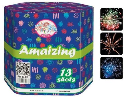 Батарея салютов "Amaizing" SB-13-02 13 залпов * 1.2"  (1/10)
