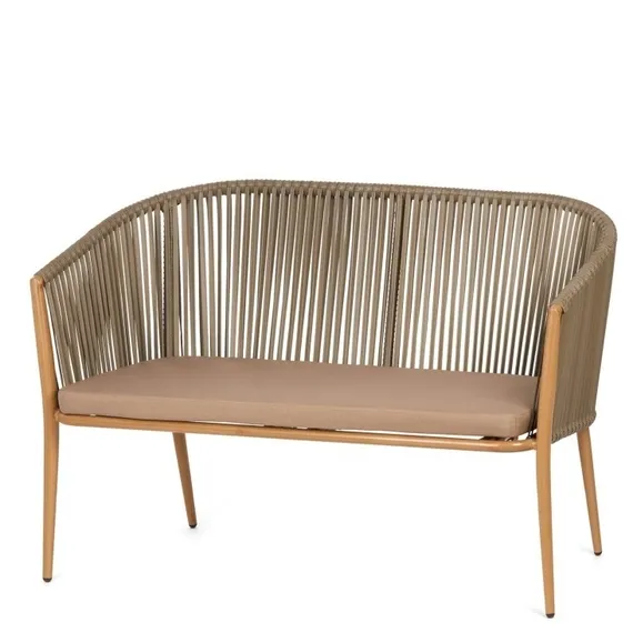 Уличный диван Cara 126 см, светло-коричневый