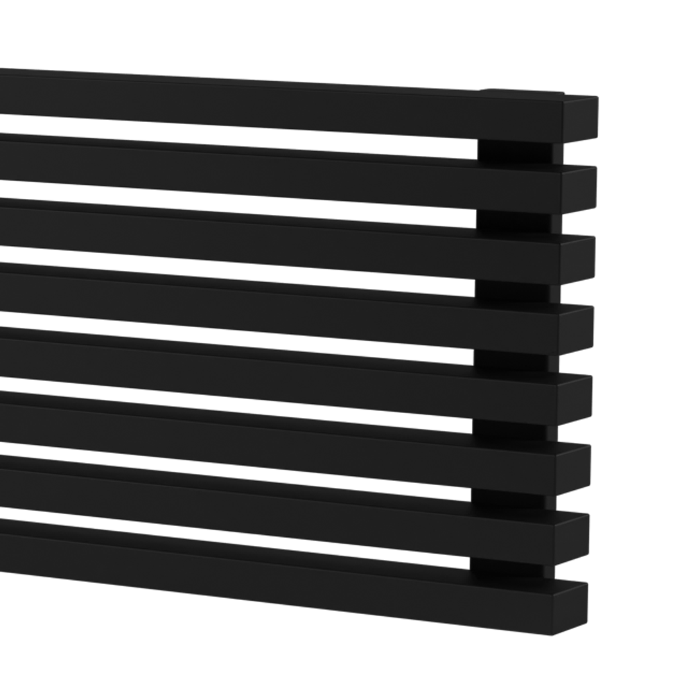 Радиатор WARMMET водяной настенный горизонтальный Luxe 60H (W) ЧЕРНЫЙ RAL 9005