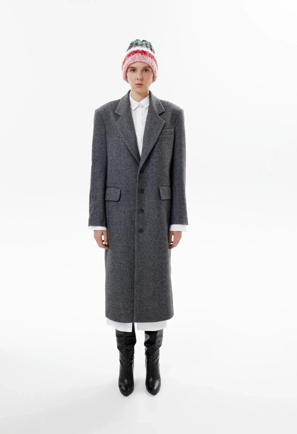 Классическое пальто, серый