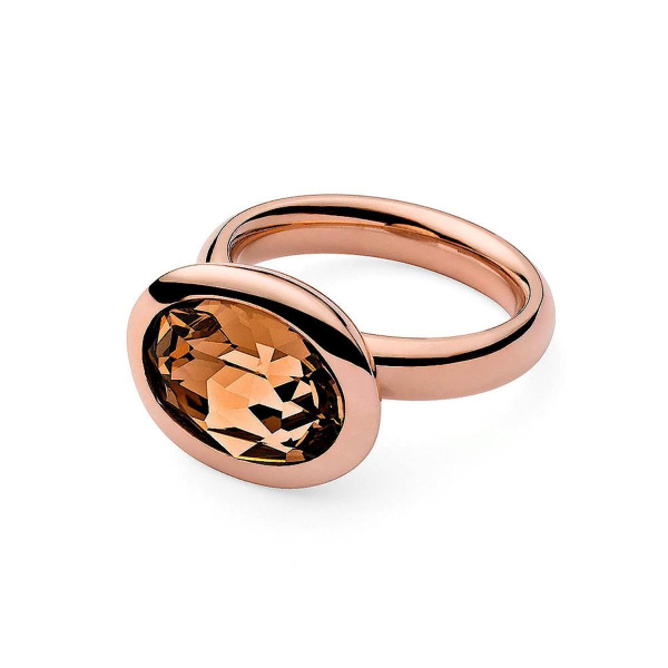Кольцо Qudo Tivola Light Smoked Topaz 18 мм 631645/17.8 BR/RG размер 18