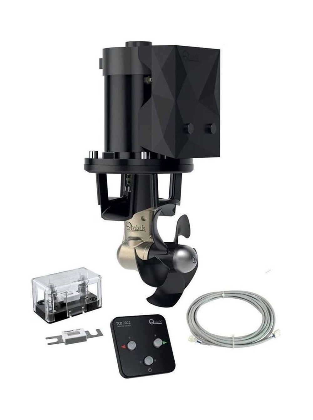 Подруливающее устройство Quick, D185mm, 55KGF, 12 В, (TCD2022 - TCDEX08 - NO TNL)