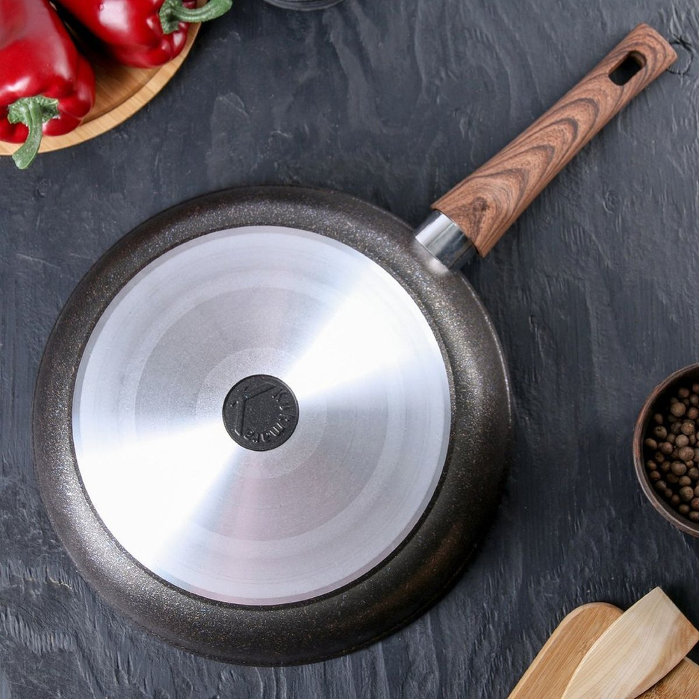 Сковорода алюминий, 28 см, антиприг, Kukmara, Granit Ultra, син, сгг282а, съем руч