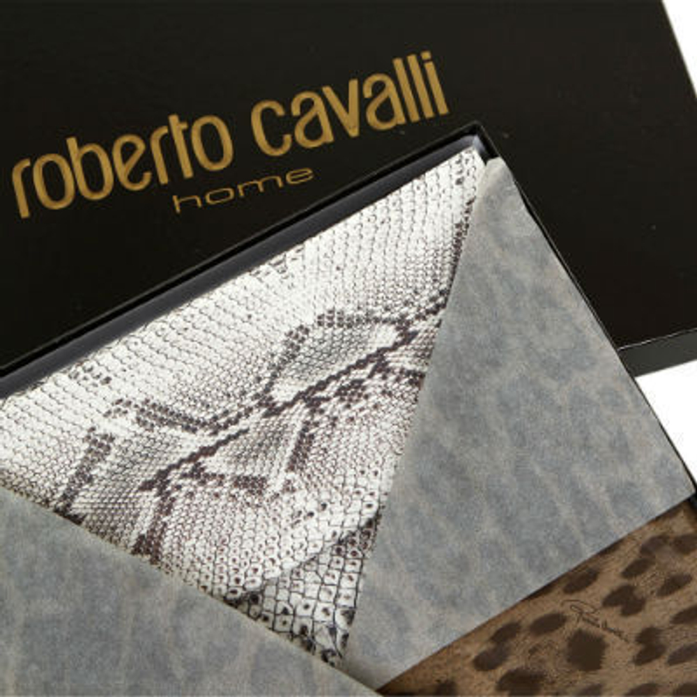 Постельное белье 2 спальное евро Roberto Cavalli Grace коричневое макро