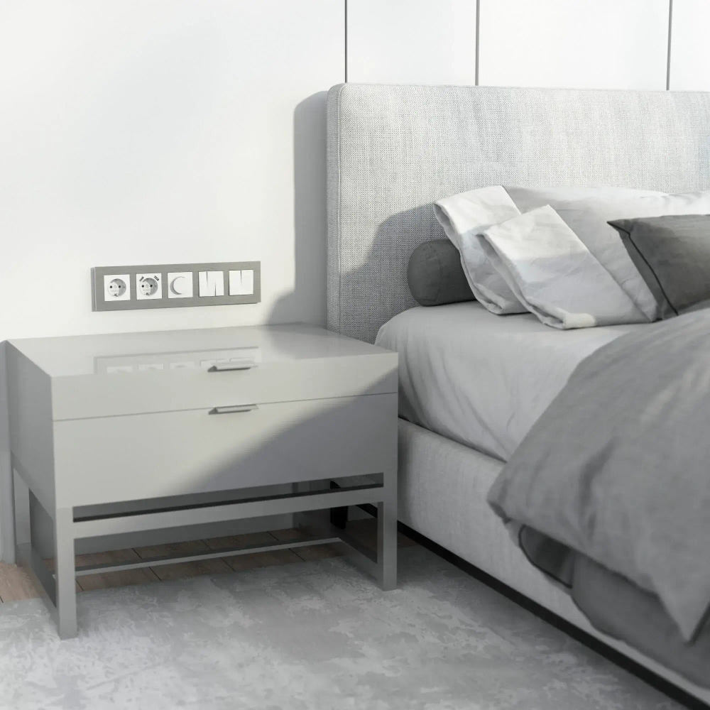 Рамка на 5 постов AluMax (алюминий) W0053506