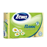 Бумага туалетная ZEWA ПЛЮС 2 сл., 12 рул., Ромашка