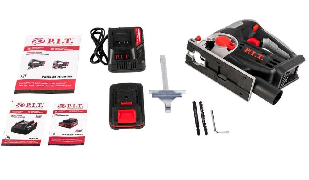 ЕАС Лобзик АККУМ.  PST20H-80A (20В, пропил 80мм, 0-2400об/мин,  БЗП, 1акб Li-Ion 2Ач, ЗУ 3А, кейс)