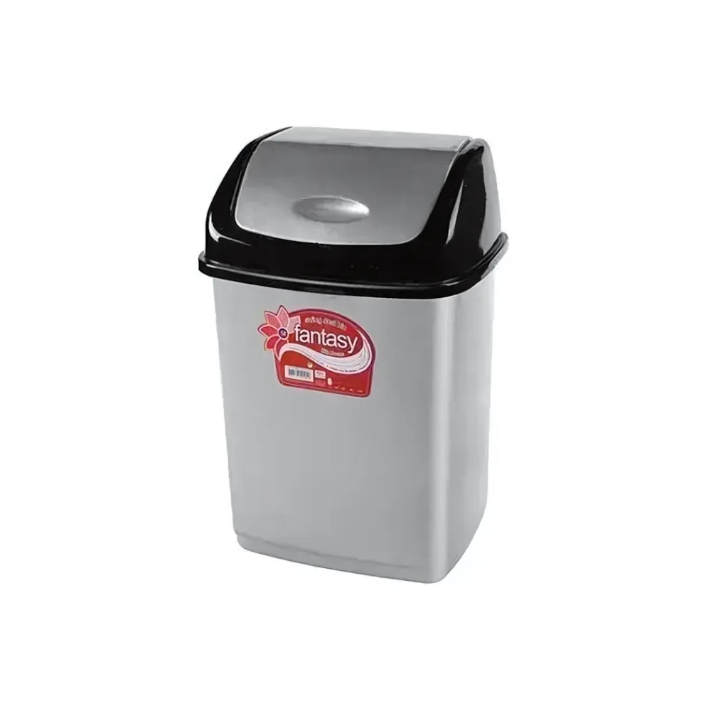 Урна для мусора Фантазия 18 л черн. серебр. (уп12шт)