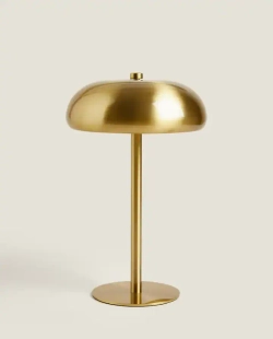 ZARA HOME МАЛЕНЬКАЯ МОНОХРОМНАЯ НАСТОЛЬНАЯ ЛАМПА, ЗОЛОТОЙ