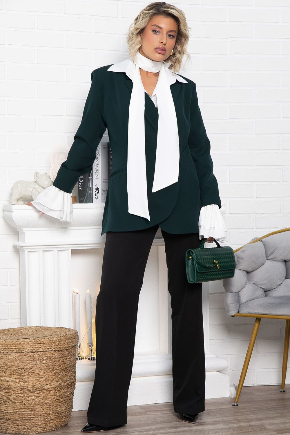 Жакет Вершина успеха (зеленый) Б15061-5М LT Collection