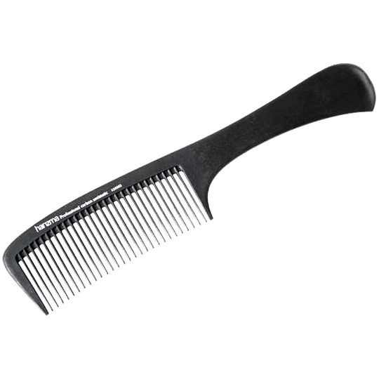 Расческа Harizma, карбон, с ручкой (h10665)