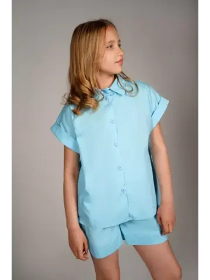Костюм для девочки летний шорты рубашка