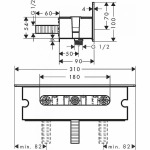 Шланговое подсоединение Hansgrohe Fixfit Porter 300 26456400