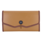 Папка-картотека Alingar, 260х140 мм, на пуговице, пластик, 900 мкм,12 отделений, коричневый