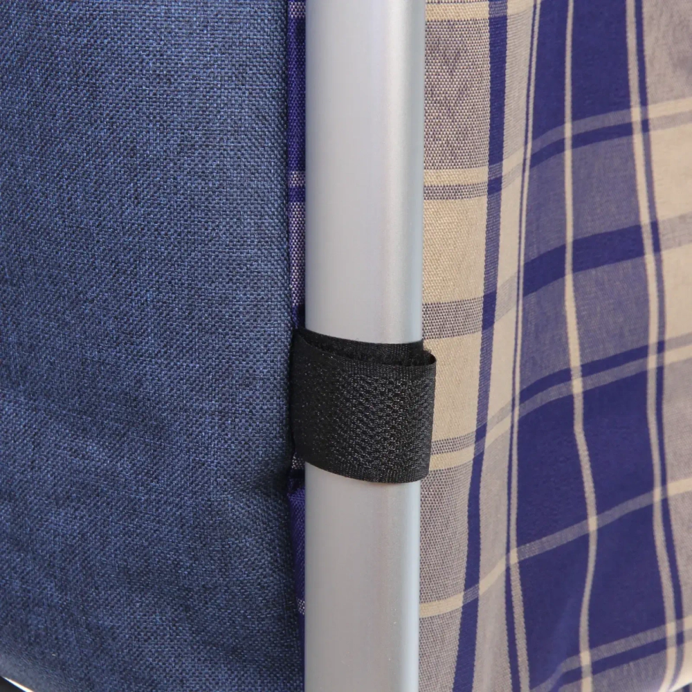 Тележка хозяйственная с сумкой (100*40*35см, колеса 21см,грузоподъемность до50 кг) синяя SYD100B-1