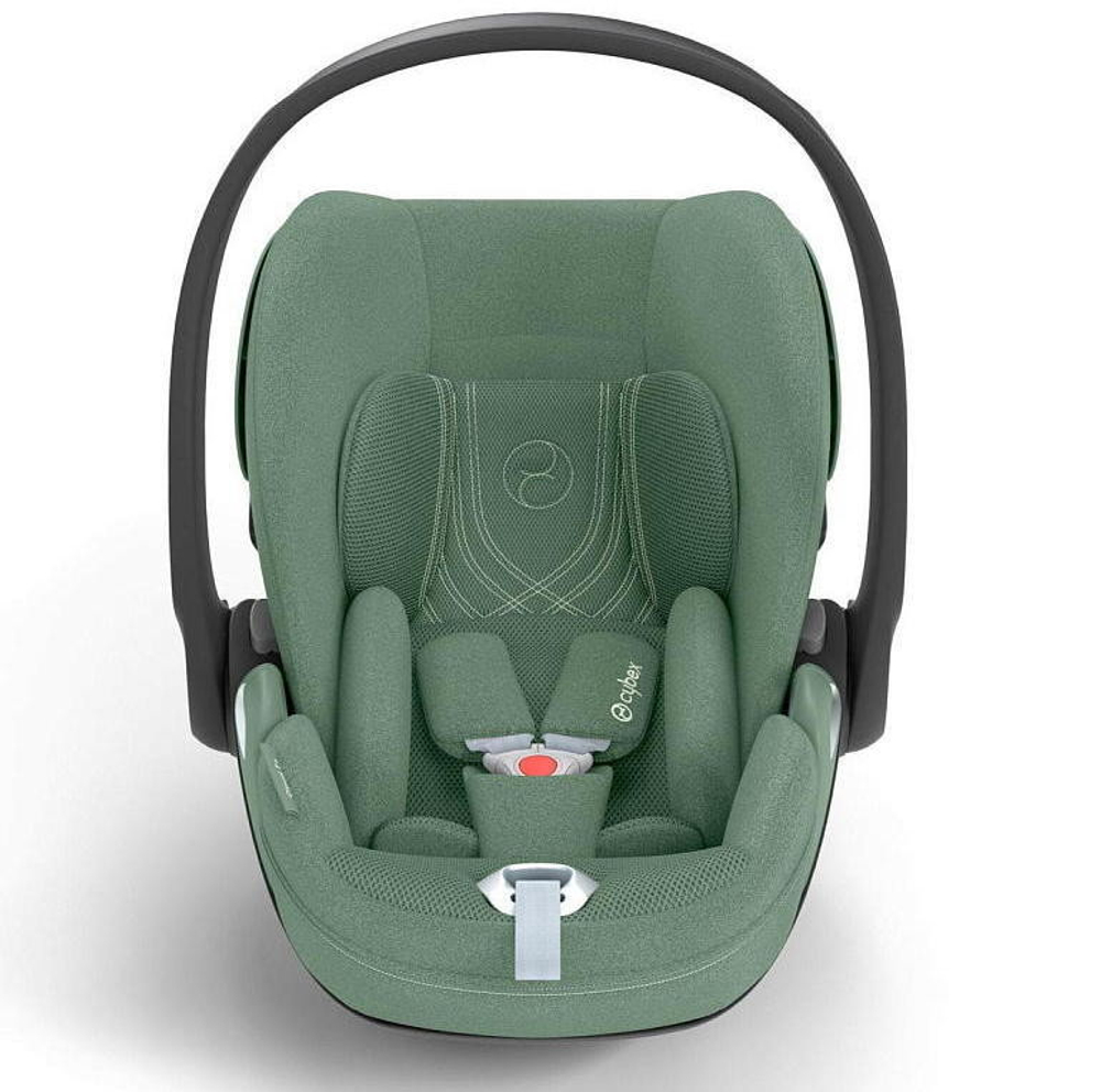 Коляска Cybex Coya Rosegold Frame Cloud T i-Size Leaf Green Plus Sepia Black с дождевиком и бампером