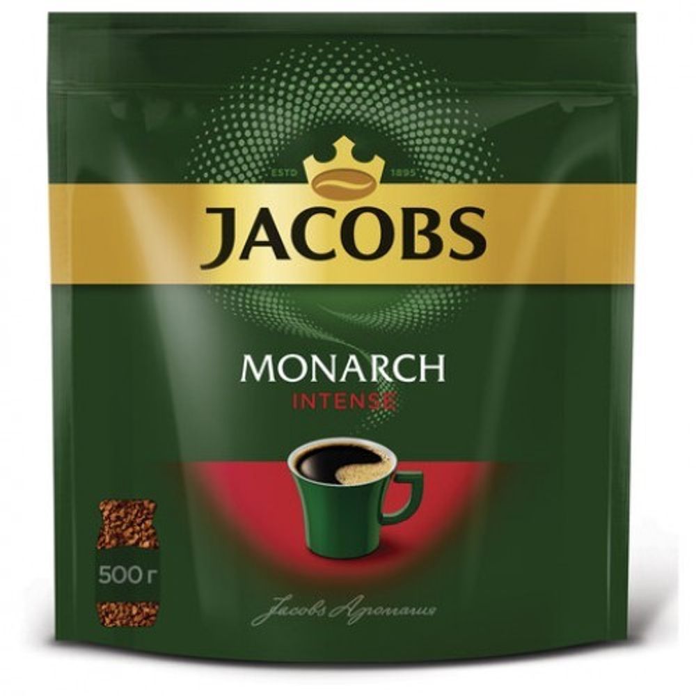 Кофе растворимый Jacobs Monarch Intense, пакет 500 г