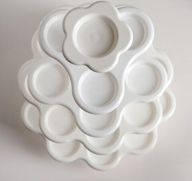 Подставка для пирожных «Каскад», 5 ярусов, цвет белый