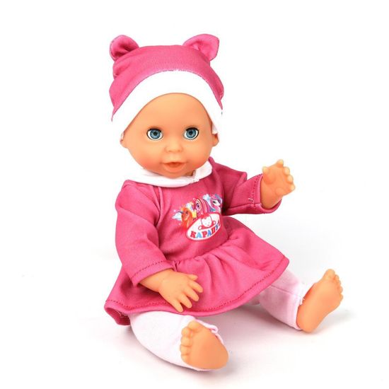 Пупс озвуч Шаинский музыка Светлана 25см, пьет, пис, зак глаза, 30 фраз, 4 акс КАРАПУЗ