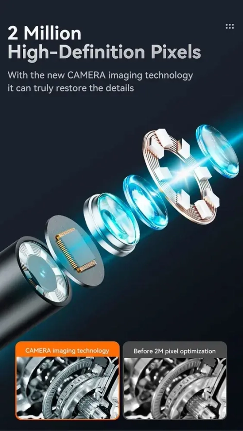 Эндоскоп поворотный 8.5мм/Wi-Fi ручной эндоскоп