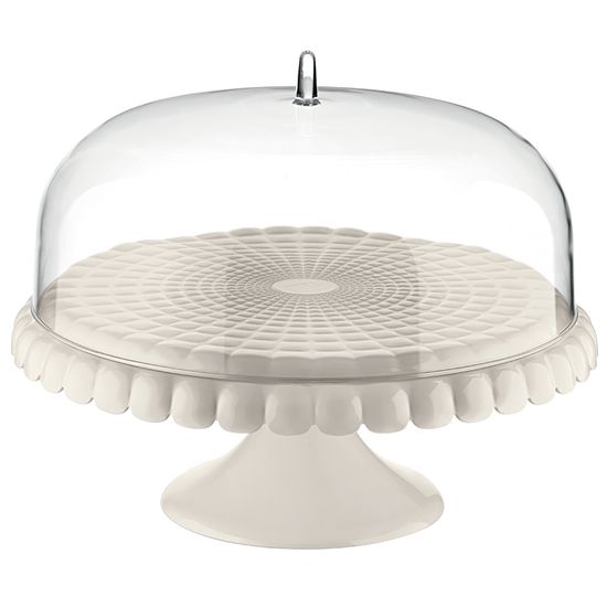 Блюдо для торта с крышкой tiffany, D36 см, молочно-белое