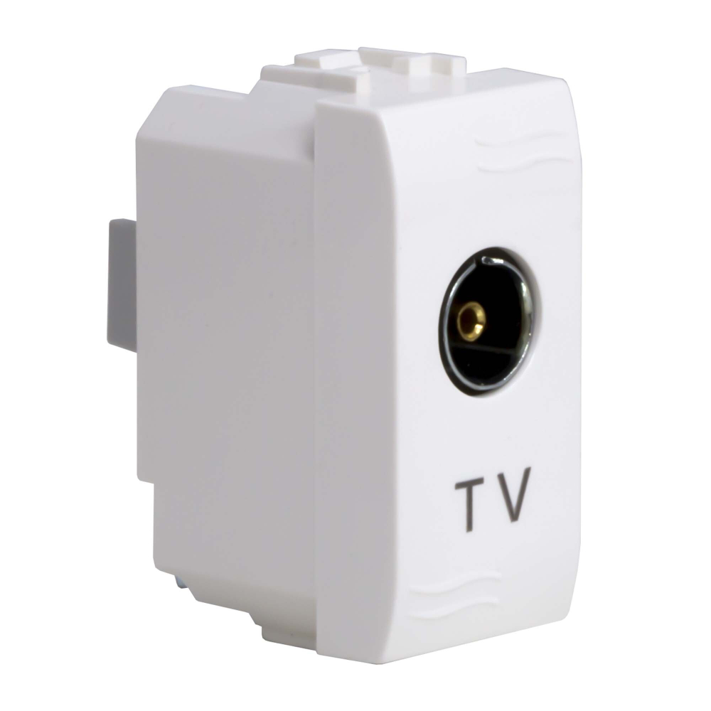 TV розетка без согласующего сопротивления (проходная), белая, 1мод. DKC