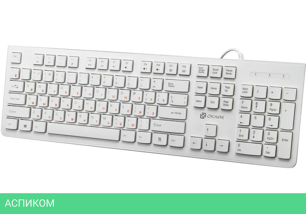 Клавиатура Oklick 505M White (KW-1820)