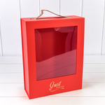 Коробка сборная 25х9.5х33 см на магнитах (Красный)