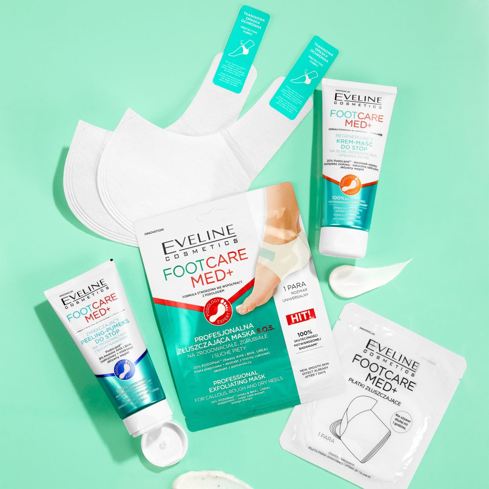 Eveline Cosmetics Foot Care Med - нежный увлажняющий скраб для ног /   100  ml  / GTIN 5903416026471