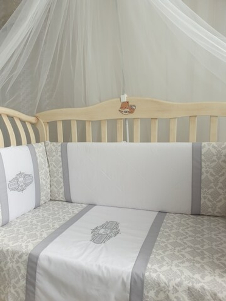 Арт.77712 Набор в кроватку Annet. цвет отделки серый, 9пр.