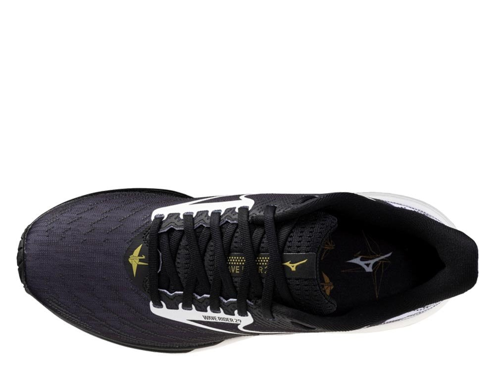 Кроссовки для бега мужские Mizuno Wave Rider 29 M Чёрно-Золотые