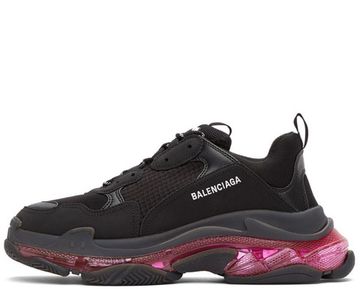 Balenciaga clear sole triple s black hotsell