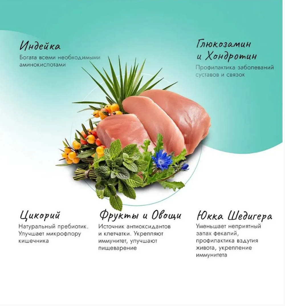 Сухой корм для стерилизованных кошек Best Dinner Cat Adult Holistic Hypoallergenic Sterilised 0,4кг индейка с мятой