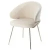 Стул Lime, кремовый микровелюр с золотыми ножками
