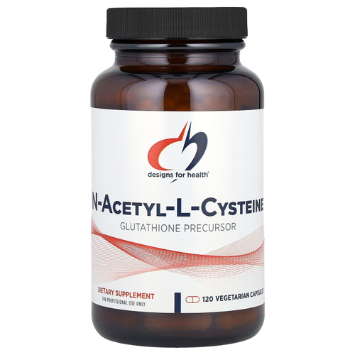 Designs For Health, N-ацетил-L-цистеин, 120 вегетарианских капсул (900 мг в 1 капсуле)