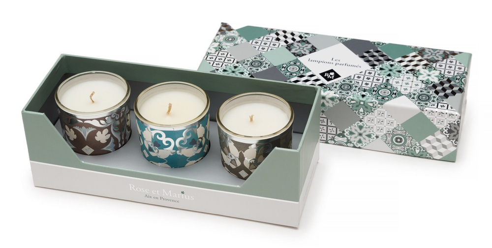 Набор свечей 3шт 80г Rose et Marius