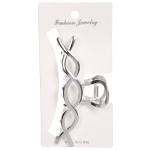 Заколка - краб для волос на блистере «PREMIUM», монако, цвет серебро и золото, 10см