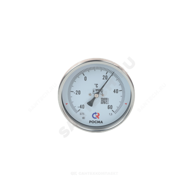Термометр биметаллический осевой Дк100 -40+60С L=64мм G1/2" БТ-51.211 Росма 00000002528