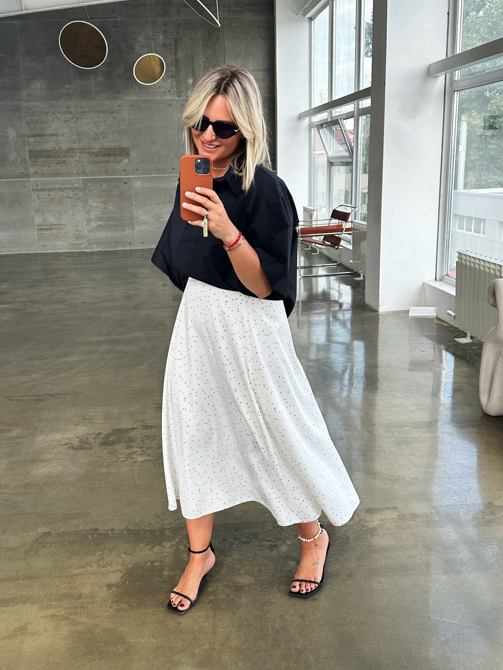 Рубашка с коротким рукавом черная