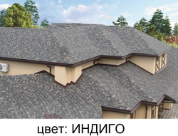 Гибкая черепица ТехноНиколь SHINGLAS Джаз Индиго 2м2 (Двухслойная)