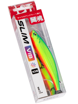 Воблер вертикальный Lucky John Slim VIB S 105, цвет 345