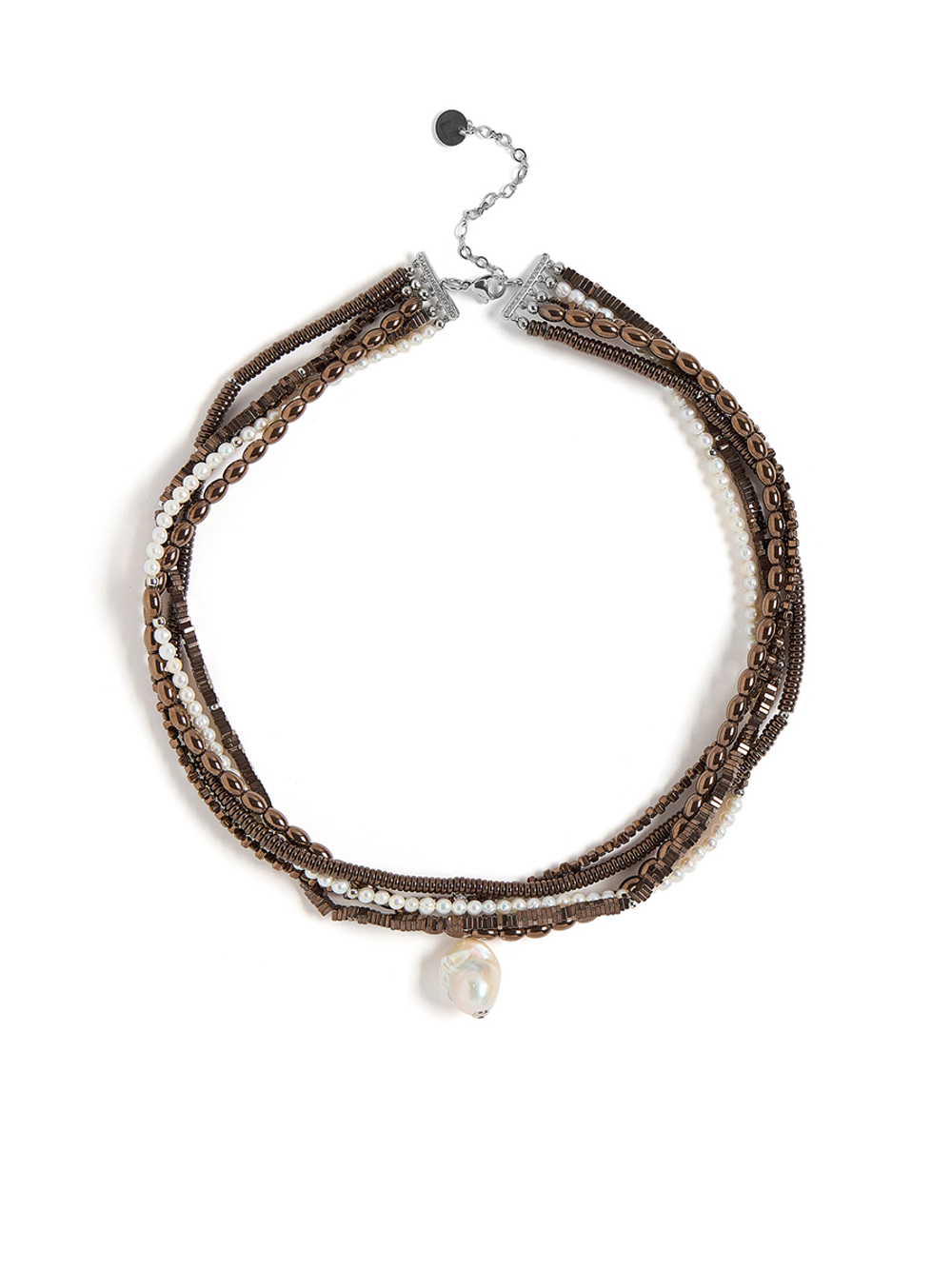 Колье "Hematite holiday" Silver