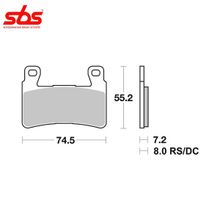 SBS 734RS тормозные колодки передние