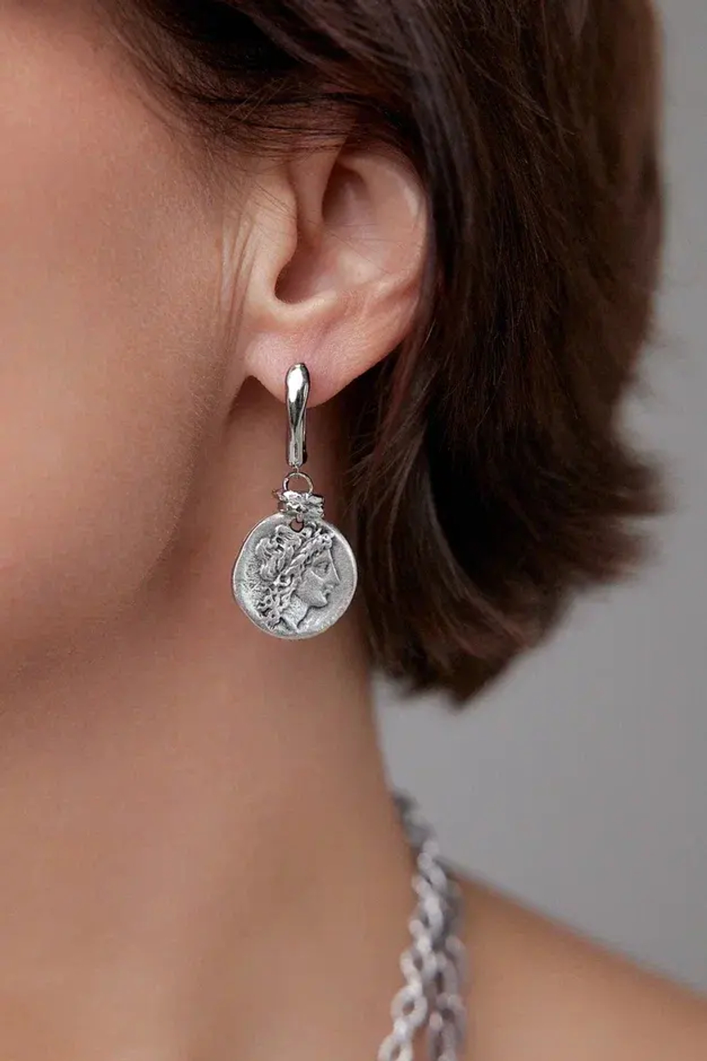 Coins Silver  Серьги mix арт.1390
